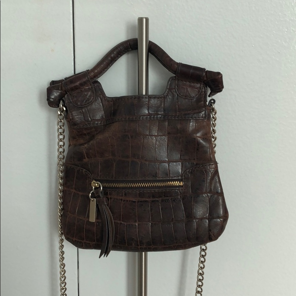 Chocolate brown foley and corina cross body